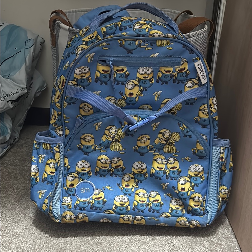 Vibrant Blue and Yellow Minions Pattern Bag